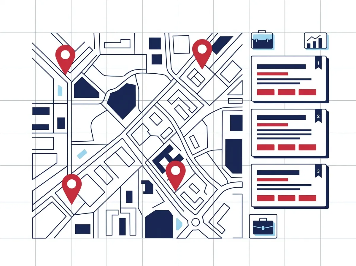 Map pack mock for professional service firms